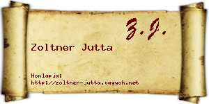 Zoltner Jutta névjegykártya